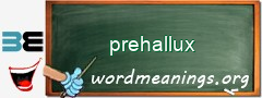 WordMeaning blackboard for prehallux